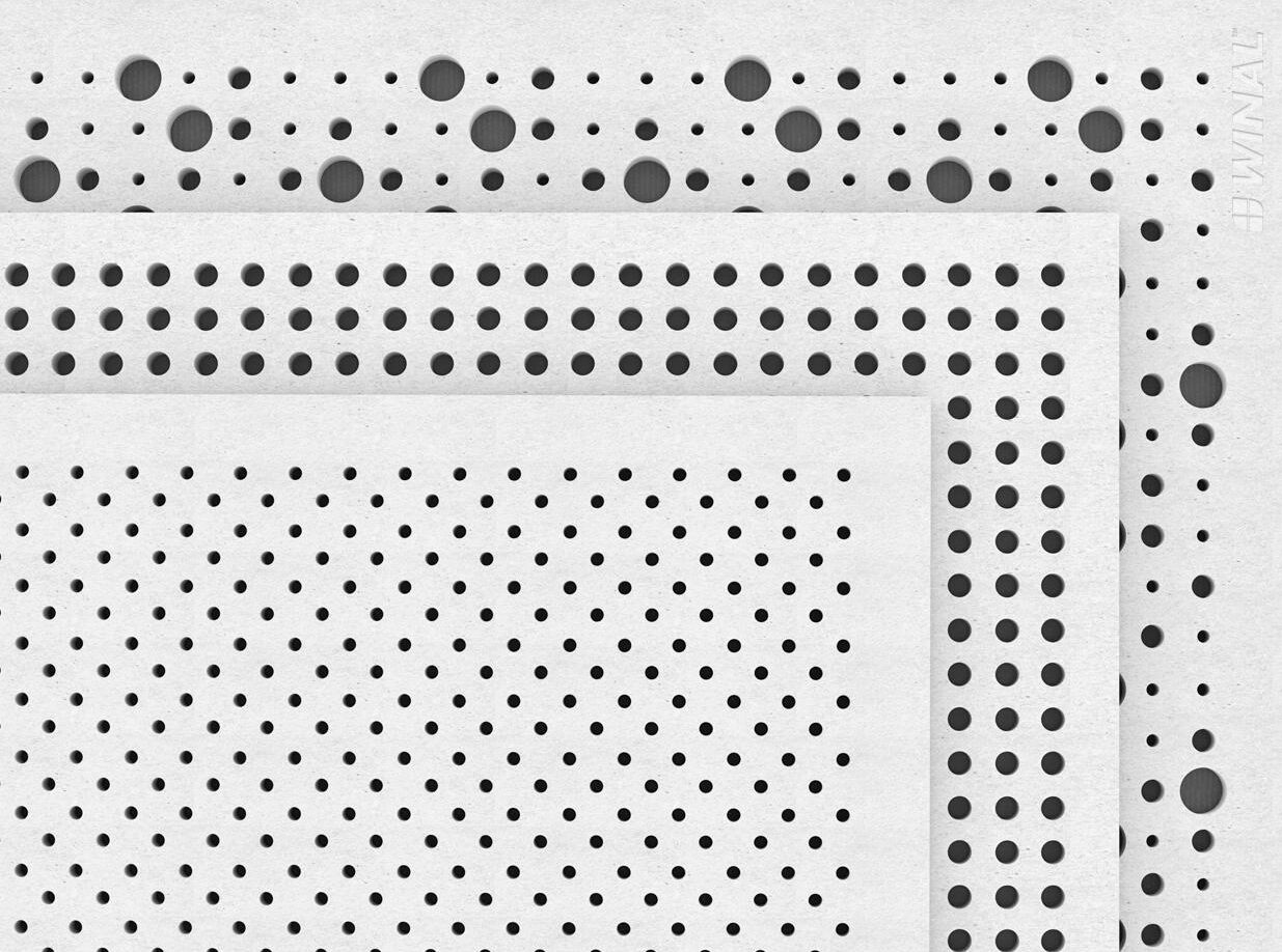 Акустические стеновые и потолочные звукопоглащающие панели WINAL ГКЛ СМЛ HPL