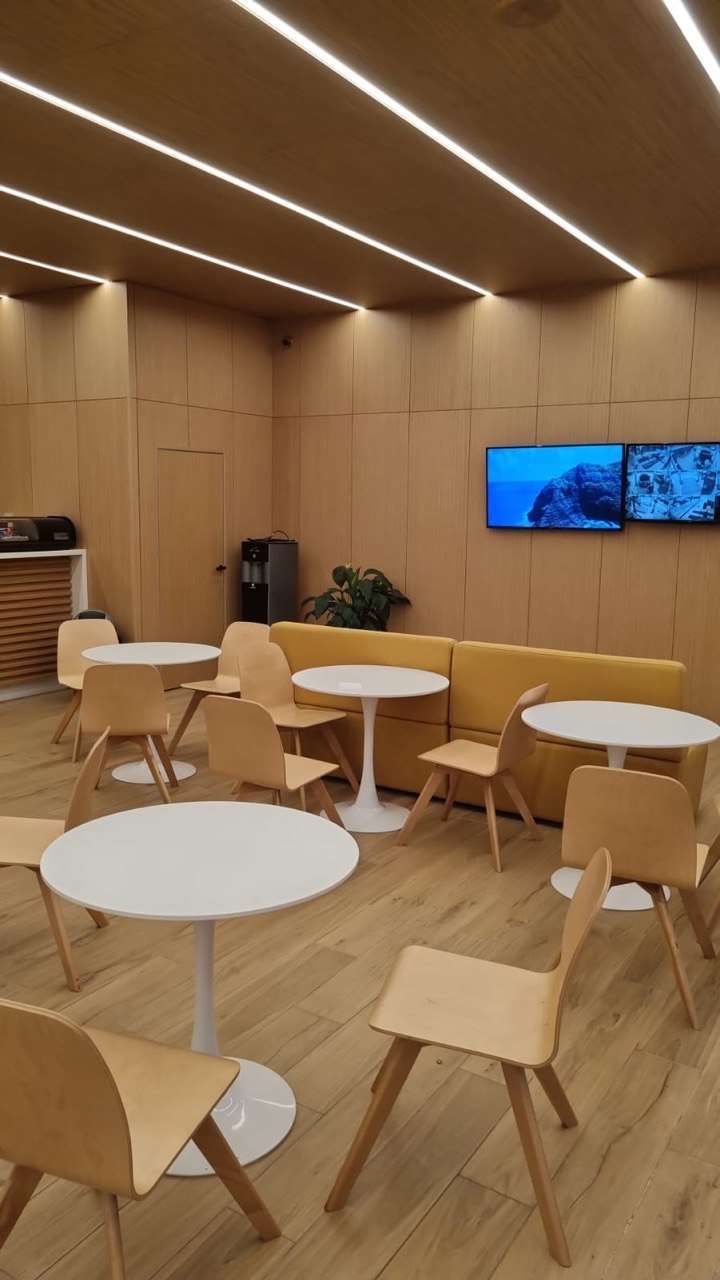 Стеновые панели окрашенный гипсокартон СМЛ лист для отделки стен в кафе и ресторане