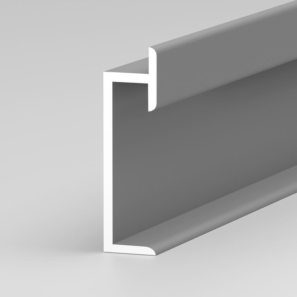 Алюминиевый плинтус для монтажа стеновых панелей окрашен по каталогу рал RAL