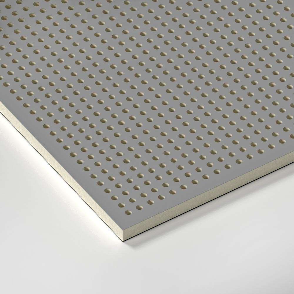 Перфорированные акустические звукопоглощающие панели окрашенный стекломагниевого листа СМЛ премиум РАЛ 9001 RAL