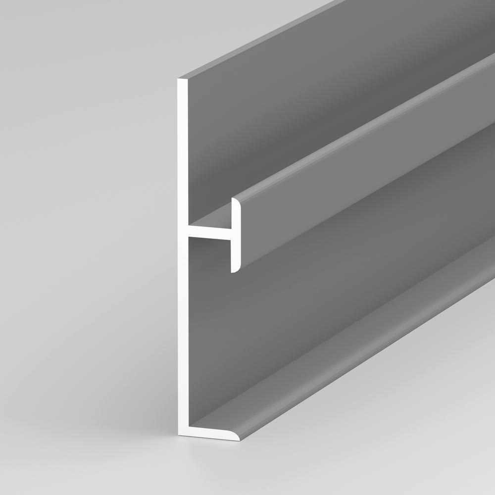 Алюминиевый плинтус WNL 101x74 для монтажа стеновых панелей окрашен по каталогу рал RAL