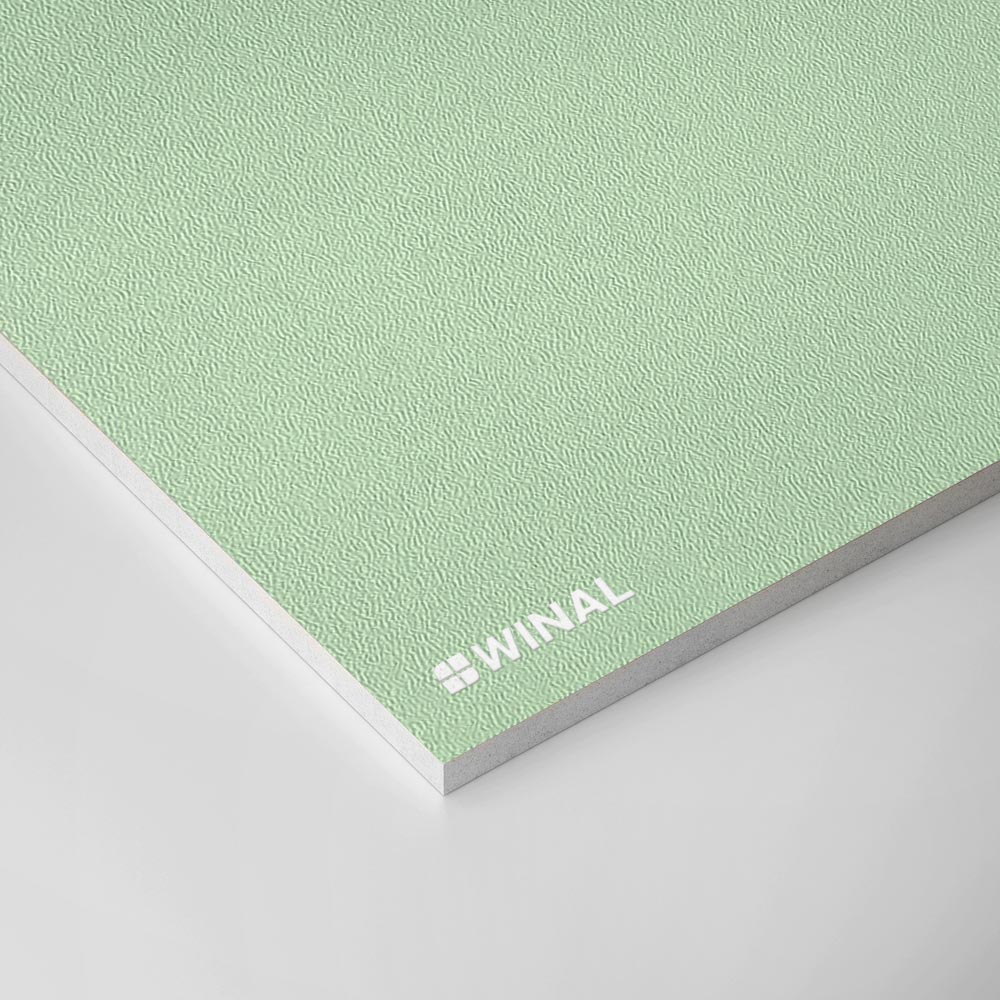 Стеновые панели гипсокартон ГКЛ ламинированный ПВХ пленкой окрашенные RAL 6019