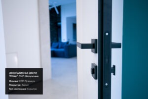 Декоративные негорючие двери для медицинских учреждений на основе стекломагниевого СМЛ листа под дерево и однотонные RAL