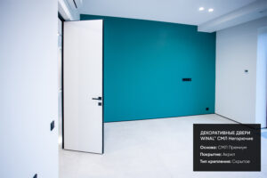 Декоративные негорючие двери для медицинских учреждений на основе стекломагниевого СМЛ листа под дерево и однотонные RAL