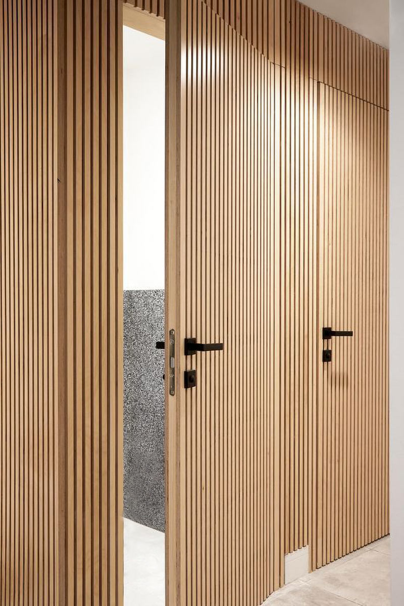 Декоративные реечные двери под дерево ПВХ СМЛ НГ негорючие