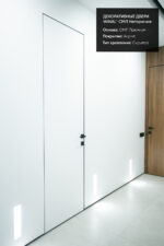 Декоративные негорючие двери на основе стекломагниевого СМЛ листа под дерево и однотонные RAL