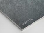 Стеновая панель ламинированная ПВХ пленкой ГСП Бетон антрацит с открытым креплением алюминиевым профилем