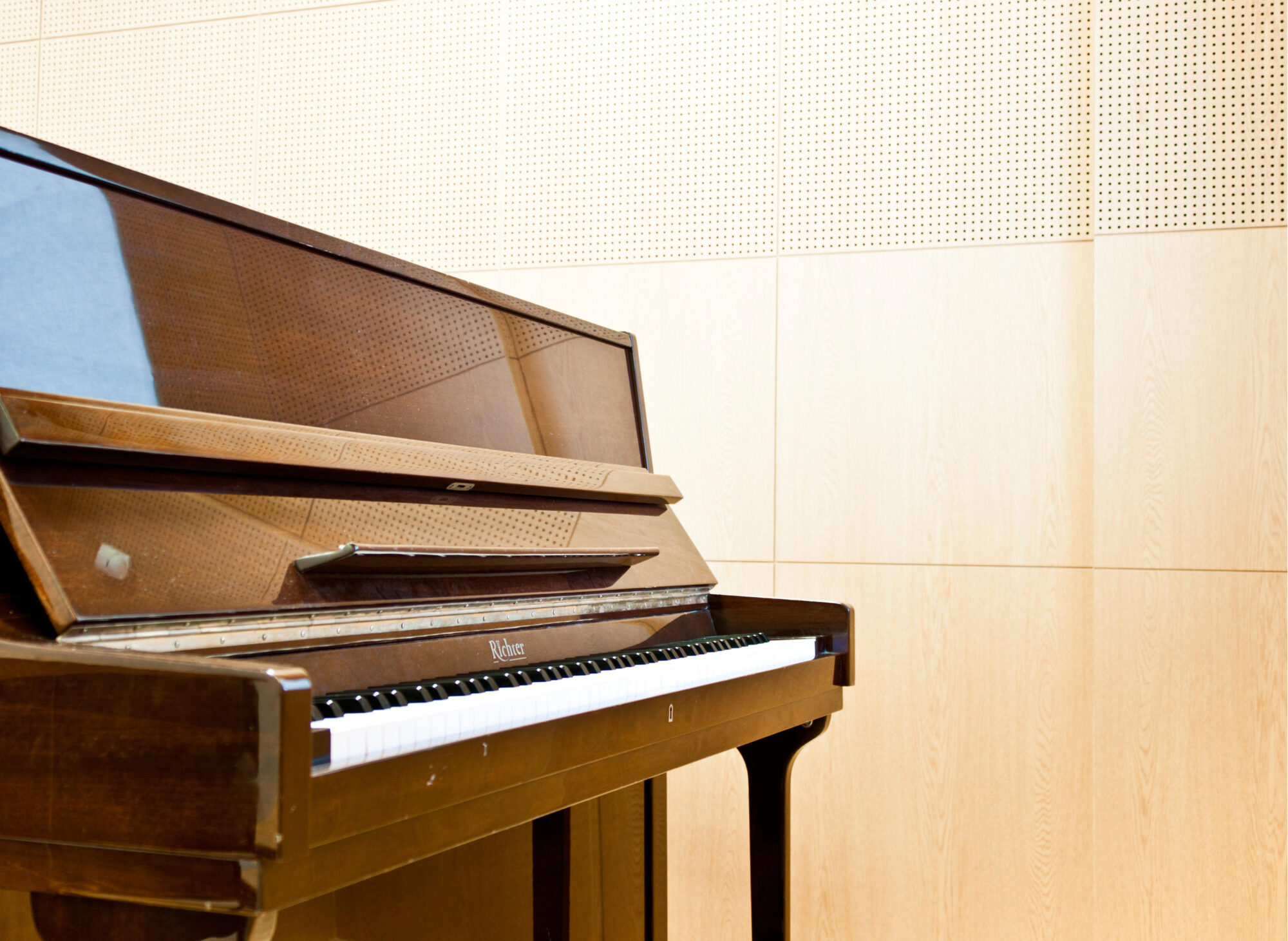 Акустические звукоотражающие / звукопоглощающие панели для стен СМЛ окрашенный, ламинированный ПВХ, HPL перфорированный под дерево для концертных залов и музыкальных школ