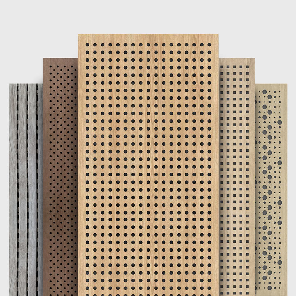 Акустические звукоотражающие / звукопоглощающие панели для стен СМЛ окрашенный, ламинированный ПВХ, HPL перфорированный под дерево