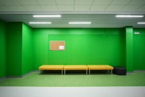 Негорючие стеновые и потолочные панели СМЛ в коридорах школы